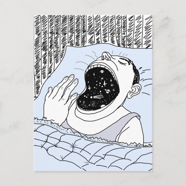 POSTAL HOMBRE Y COSMOS (Anverso)