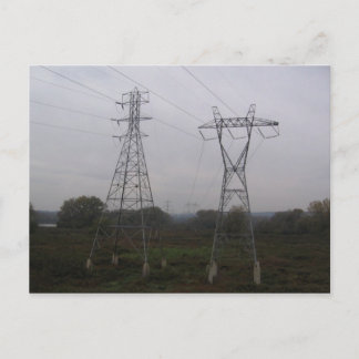 Postal hombre y mujer en la isla del río mohawk