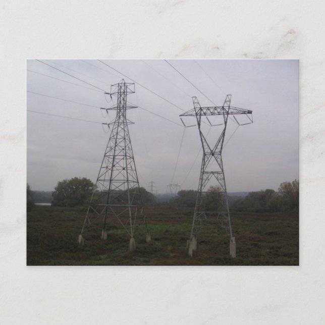 Postal hombre y mujer en la isla del río mohawk (Anverso)