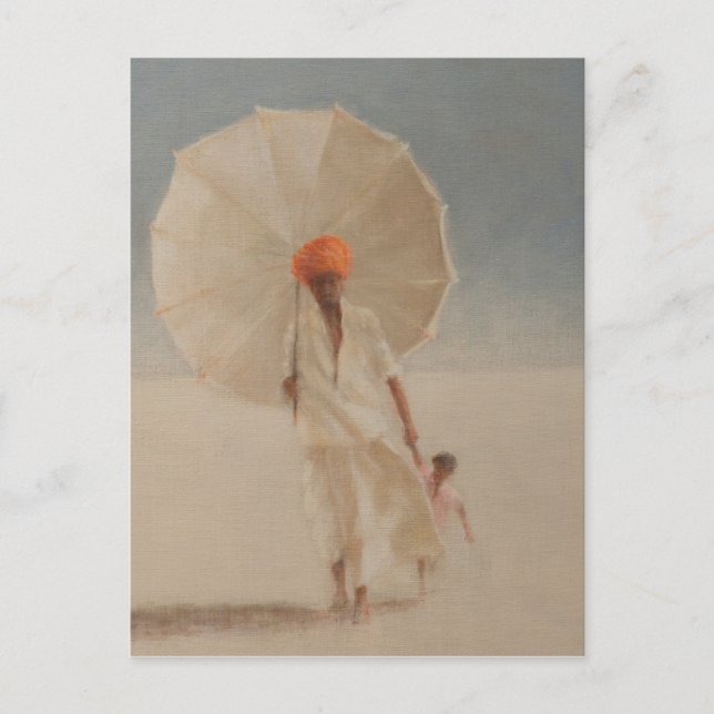 Postal Hombre y niño I 2010 (Anverso)