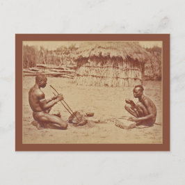 Postal Hombres africanos haciendo Metalizado