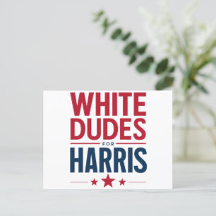 Postal Hombres Blancos Para La Elección De Harris Kamala