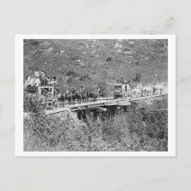 Postal Hombres con olas de vagón y Gorras de consejo para (Anverso)