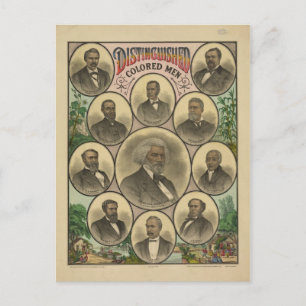 Postal Hombres de colores distinguidos Frederick Douglass