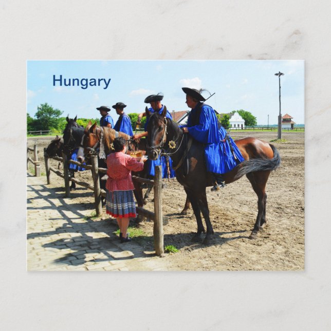 Postal Hombres de Hungría (Anverso)