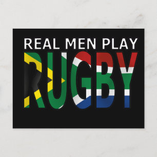 Postal Hombres de verdad juegan al rugby Sudáfrica