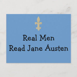 Postal Hombres de verdad... Lean a Jane Austen