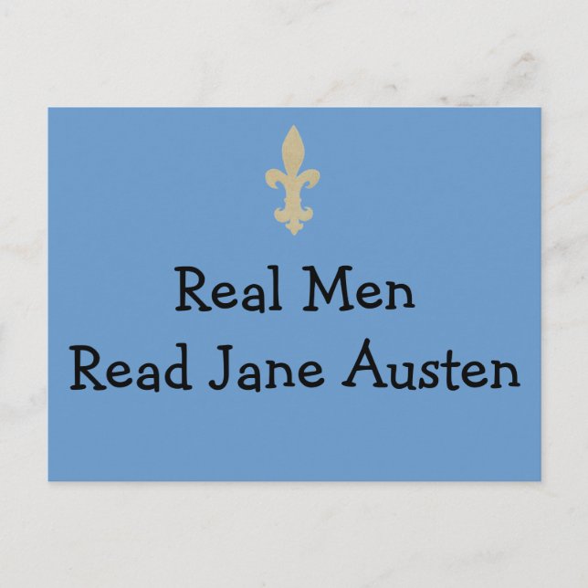 Postal Hombres de verdad... Lean a Jane Austen (Anverso)