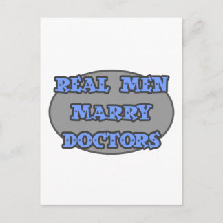 Postal Hombres de verdad se casan con Médicas