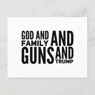 Postal Hombres, Dios Y Familia, Pistolas Y Trump Por Patr