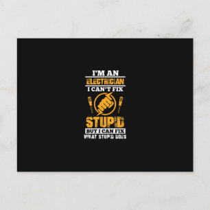 Postal Hombres Electricistas Divertidos Soy Un Electrista
