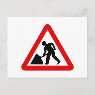 Postal Hombres en el trabajo