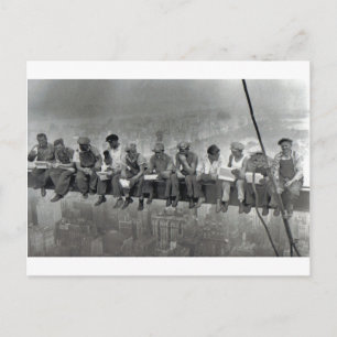 Postal Hombres en fotografía de cosecha por ferrocarril
