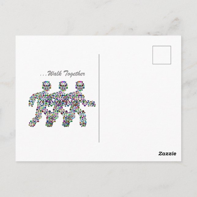 Postal Hombres en movimiento - Diseño de figuras para cam (Reverso)