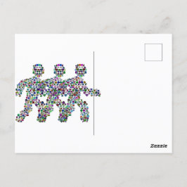Postal Hombres en movimiento - Diseño de figuras para cam