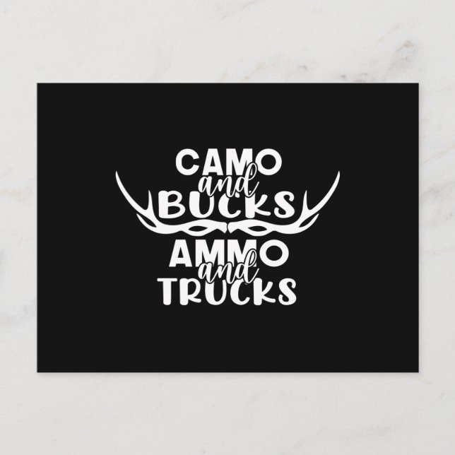 Postal Hombres graciosos cazando venados Humor en T Camis (Anverso)