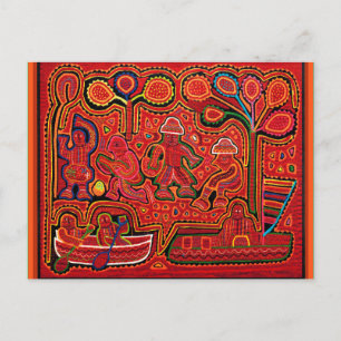 Postal Hombres indios Cuna en Cayucos