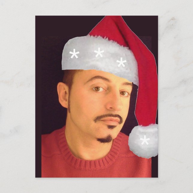 Postal Hombres más calientes del planeta Buff Santa Navid (Anverso)
