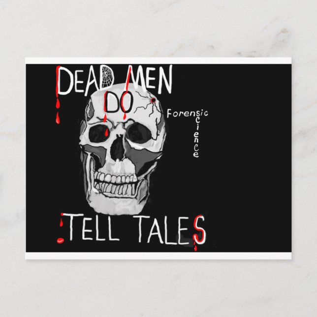 Postal Hombres muertos de Skull Forensic Science CSI (Anverso)