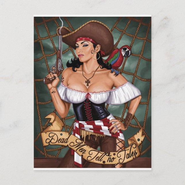 Postal Hombres muertos no cuentan historias (Anverso)