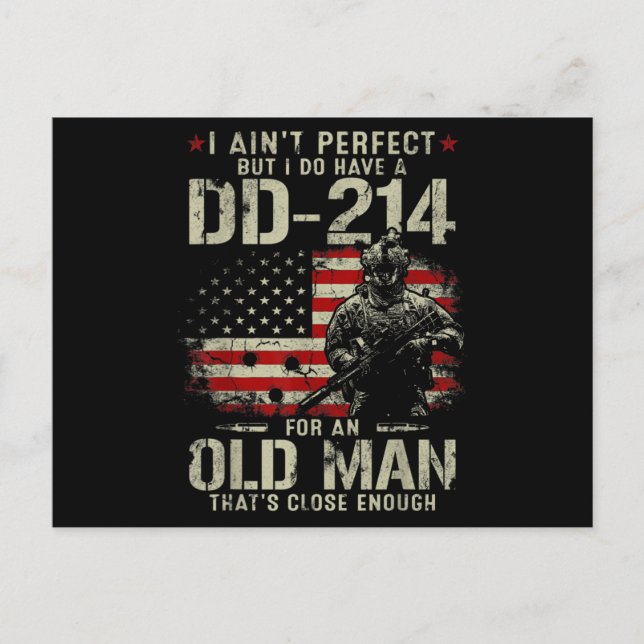 Postal Hombres que no soy perfecto tengo un veterano del  (Anverso)