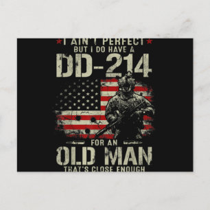 Postal Hombres que no soy perfecto tengo un veterano del