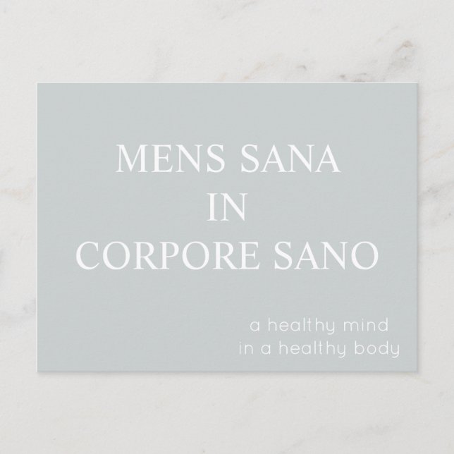 Postal Hombres Sana En La Postcard Corpore Sano - Gris (Anverso)