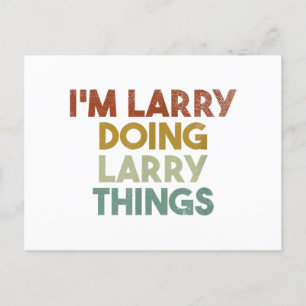 Postal Hombres, soy Larry Doing Larry Things Funny First 