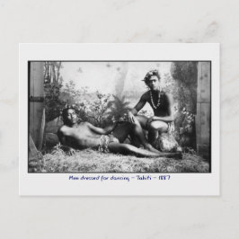 Postal Hombres tahitianos vestidos por una foto vintage d