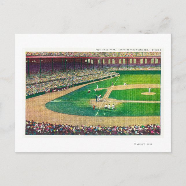 Postal Home Base Bleachers Vista del parque de Comiskey (Anverso)