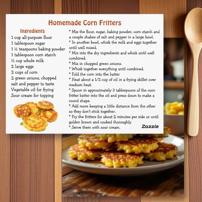 Postal Homemade Corn Fritters Recipe (Subido por el creador)
