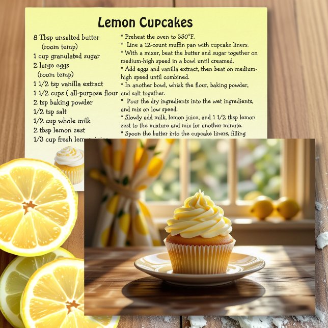 Postal Homemade Lemon Cupcake Recipe (Subido por el creador)