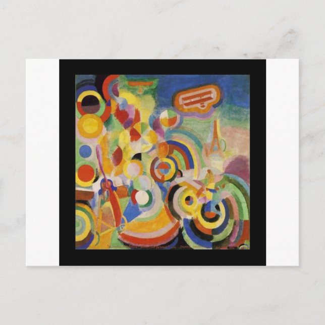 Postal Homenaje a Bleriot por Robert Delaunay (Anverso)