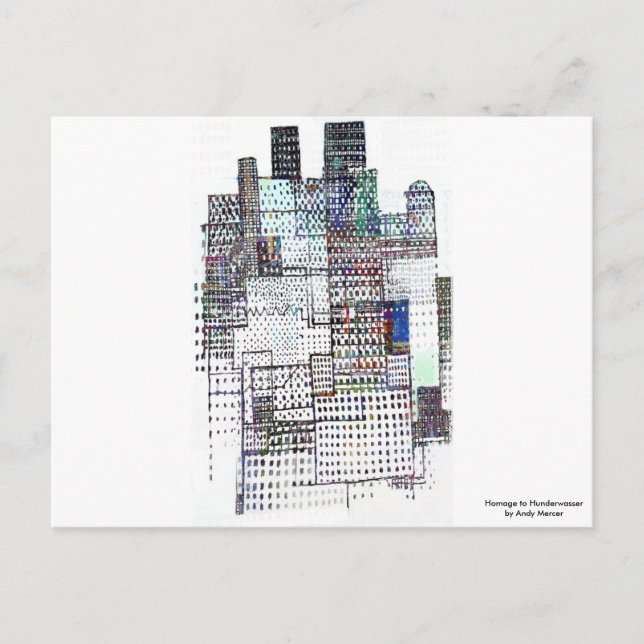 Postal Homenaje a Hundertwasser (Anverso)