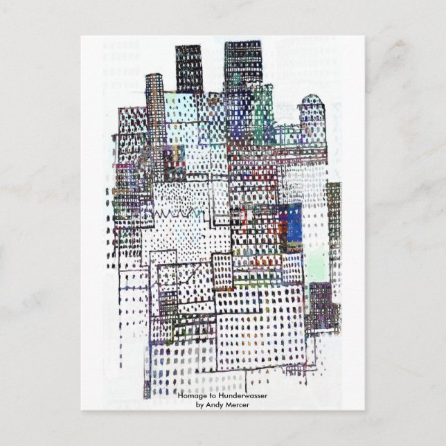 Postal Homenaje a Hundertwasser (Anverso)