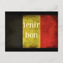 Postal Homenaje a la bandera de Bélgica 2016