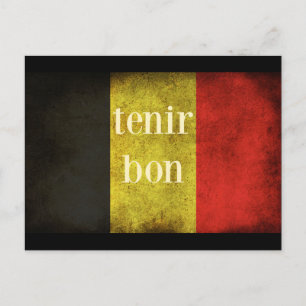 Postal Homenaje a la bandera de Bélgica 2016