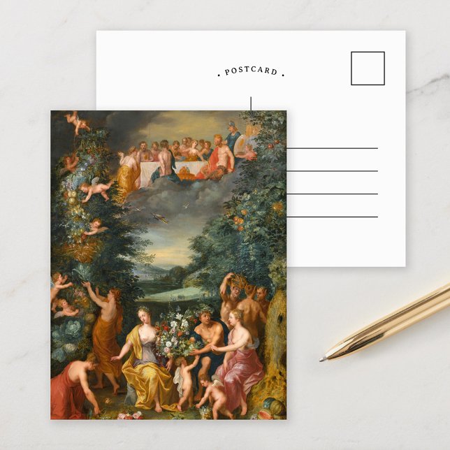 Postal Homenaje a la diosa Flora, fiesta de los dioses (Subido por el creador)