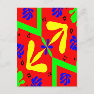 Postal Homenaje A Los Diseños De Matisse