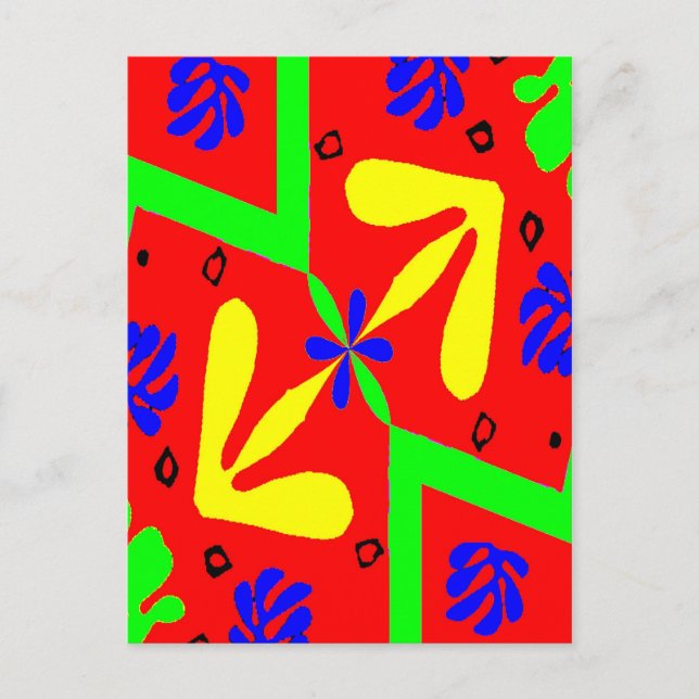 Postal Homenaje A Los Diseños De Matisse (Anverso)