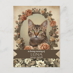 Postal Homenaje Fotográfico Personalizado Floral Vintage 