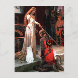 Postal Homenaje - gato blanco