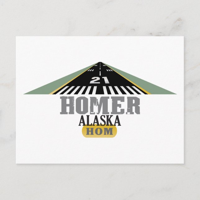 Postal Homer Alaska - Aeródromo (Anverso)