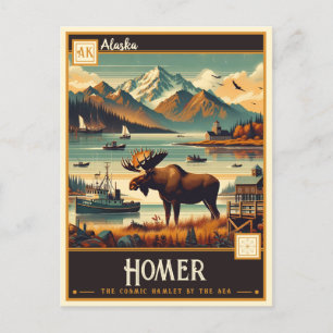 Postal Homer, Alaska   Antiguo