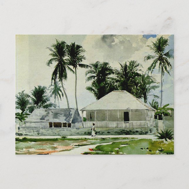 Postal Homer - Cabinas, Nassau (Anverso)