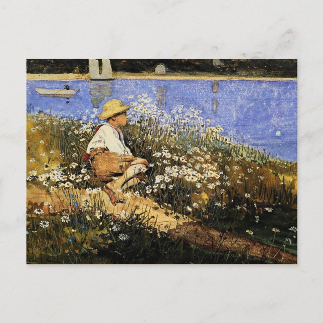 Postal Homer - Mirando el puerto (Anverso)