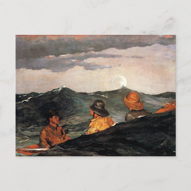 Postal Homero - Besando la luna (Anverso)