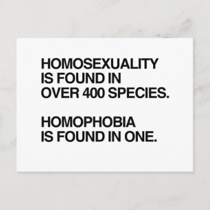 POSTAL HOMOSEXUALIDAD EN 400 ESPECIES