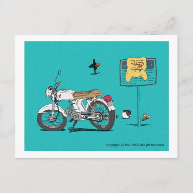 Postal honda en la playa (Anverso)