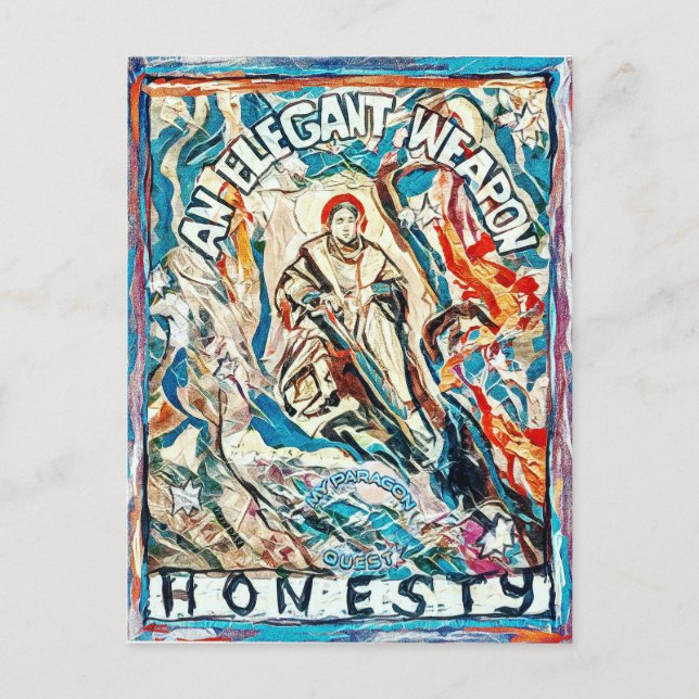 Postal Honestidad, un arma elegante para tiempos civiliza (Anverso)